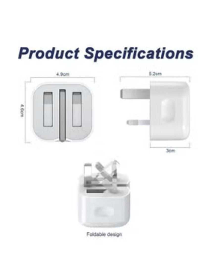 general iPhone 35W USB C Fast Charging Power Adapter, Fast Charging Type C Wall Charger, Fast PD 35W Charger Plug for  Plus/14 series/13/12/11series,iPad,Mac,AirPods White - Image 5