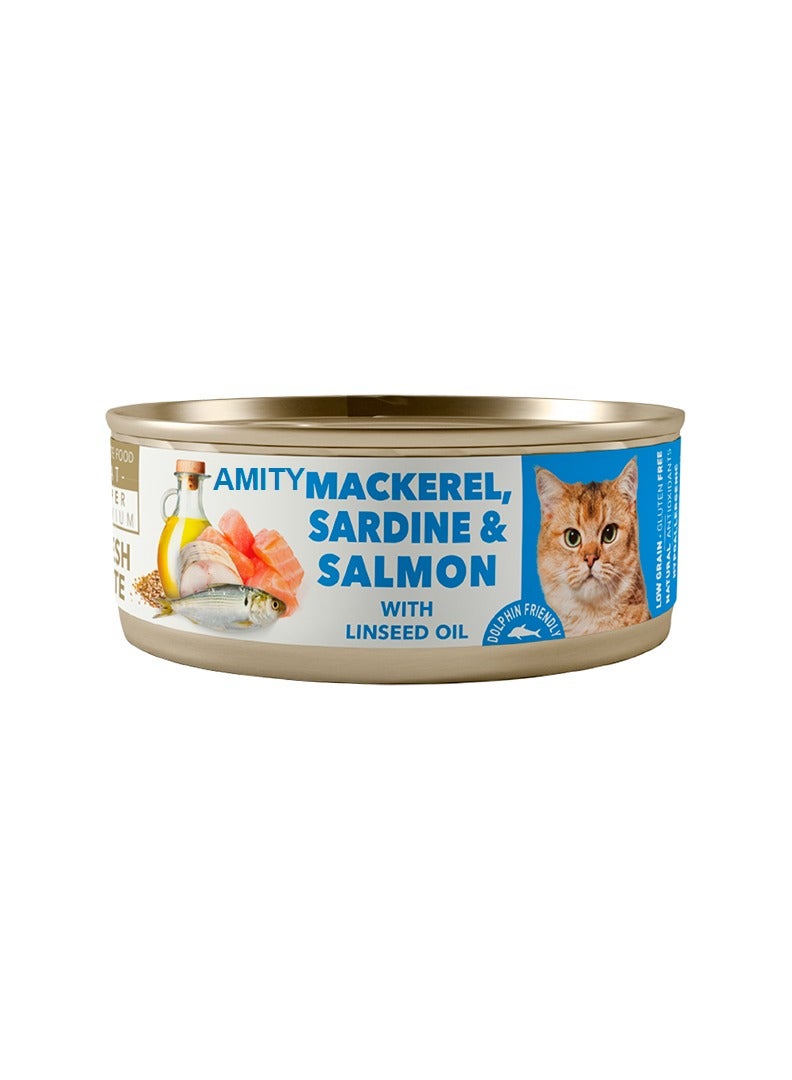 Amity Mackerel Sardine & Salmon With Linseed Oil Cat Food 80 G - Image 5