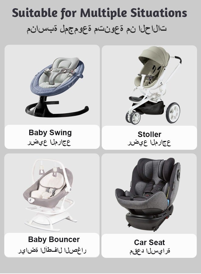 Baby Travel Pillow, Baby Pillow for Head and Neck, Upgraded Baby Support Pillow, Baby Neck Pillows for Car Seat,Pushchair,Travel,Star - Image 5