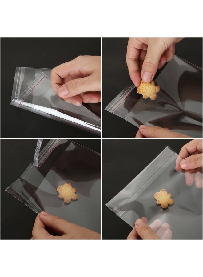 MIVIDE 1000PCS 5.5x7.5inch Self Adhesive Clear Plastic Bag, Clear Cello Bags, Clear Resealable Cellophane Bags for Cookies, Bakery, Snack, Gift Wrapping, Candy, Cards, Envelopes, Candle, Jewelry - Image 3