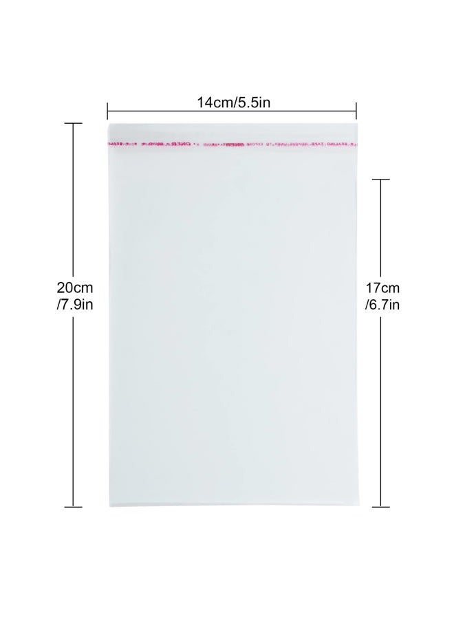 MIVIDE 1000PCS 5.5x7.5inch Self Adhesive Clear Plastic Bag, Clear Cello Bags, Clear Resealable Cellophane Bags for Cookies, Bakery, Snack, Gift Wrapping, Candy, Cards, Envelopes, Candle, Jewelry - Image 2