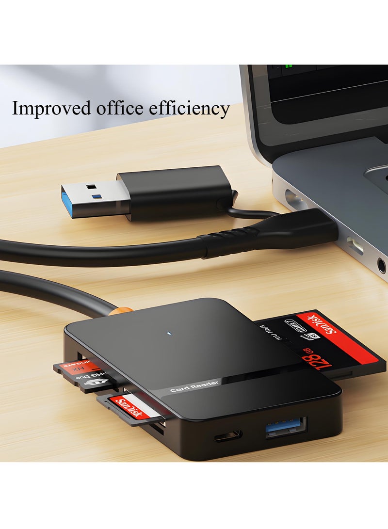 McDou Memory Card Reader ADS-316 Adapter, 8in1TYPE-C+USB and USB-C to SD Micro SD MS CF Card, USB Flash Drive Card Reader Adapter, Compatible with iPhone 15 Series, MacBook Pro/Air 2023 and More - Image 5