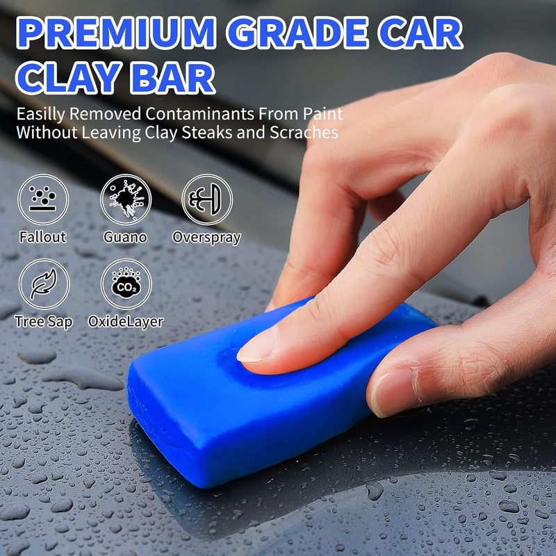 Wontolf 10 Pack Clay Bars Auto Detailing Premium Grade Magic Clay Bar Kit Car Detailing Kit with Washing and Adsorption Capacity for Car Detailing Car Wash Clean 10x50g - Image 2