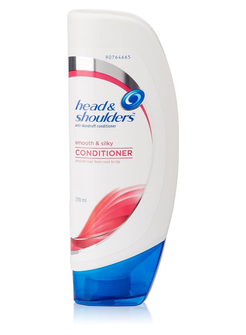 Head & Shoulders Anti Dandruff Conditioner, Smooth & Silky For Frizzy, Dry & Chemically Treated Hair (Fresh), 170Ml,1 Count  - Image 1