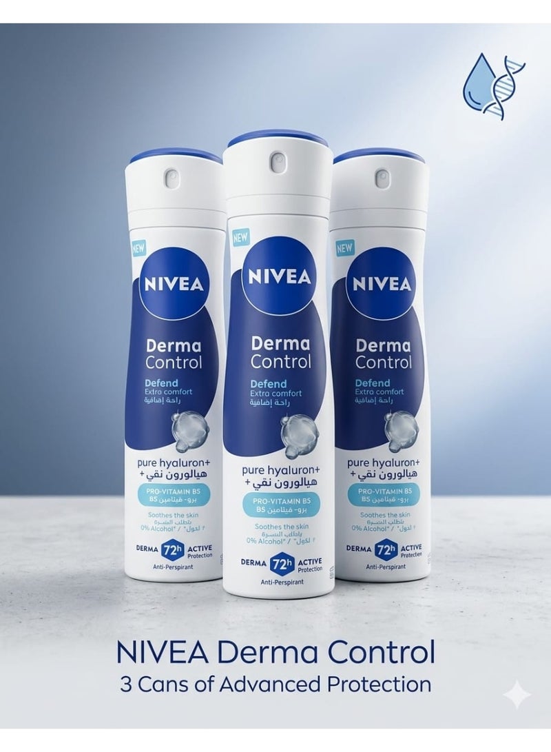 Derma Control Defend  Extra Comfort - 150ml (3 packs)