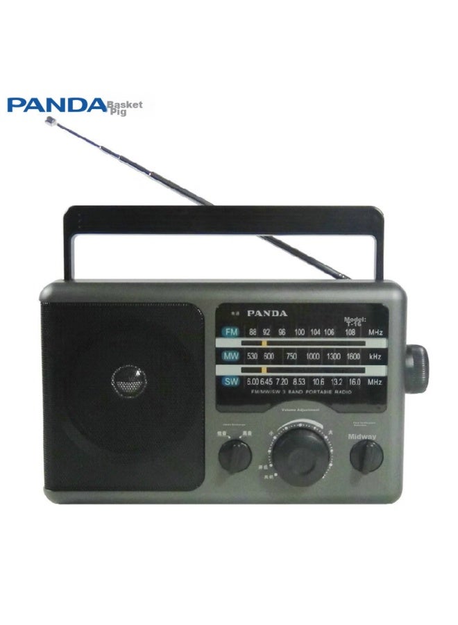 Panda T-16 Traditional Large Desktop Three-band Full-band Frequency Radio, Elderly Semiconductor Dry Battery Ac/dc Radio, Car Backup (upgraded Version) - Image 1