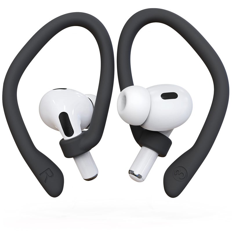 DamonLight Ear Hooks 2 Pairs for AirPods Pro 2 & 1, AirPods 4 & 3, Anti-Slip Comfortable Fit, Ergonomic Design, Accessories (Large, Black) - Image 5