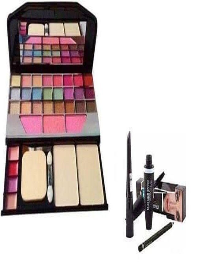 JAAYANSHA TYA 6155 Multicolour Makeup Kit with 3in1 Eyeliner, Mascara and Eyebrow Pencil - (Pack of 4) - Image 2