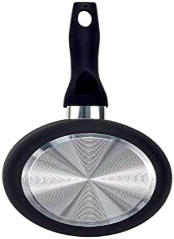 AKDC - Beefit Sauce Pan With Glass Lid 16Cm Granite Coated Color, Aluminum Non-Stick Saucepan With Ceramic Coating Mini Cookware With Pour Spouts Frying Pans (Black) - Image 1