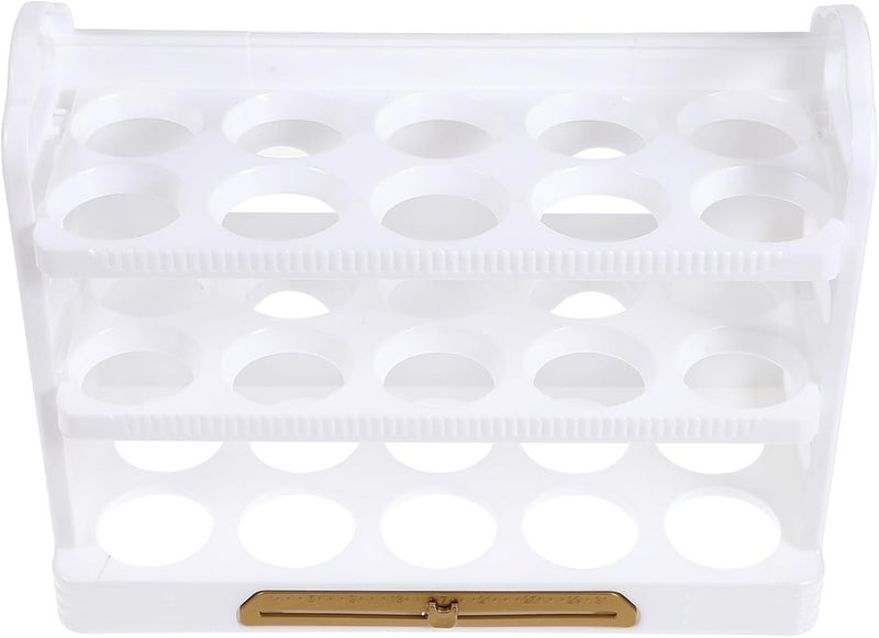 Multi-source stock guarantee Kichvoe Multi-layer Reusable Egg Holder for Refrigerator White Kitchen Egg Storage Tray with Flip Design Household Rack Organizer for Fresh Storage Assorted trendy color picks Upgraded classic design Easy lifting build Multi-use well-engineered build All preference matching build Longevity optimized build Flexible trendy construction In-house warehouse packing Worldwide simple practical design Daily repeated use trusted quality Wide range usage design Fine detail KSA local stock Trendy budget practical design Freeze crack proof Batch uniform stable quality Easy clean surface Simple multi-feature practical build Intra-city fast distribution Salt resistant coating Quick available purchase options Non sticky surface Trendy natural tone options Certified local stock - Image 1