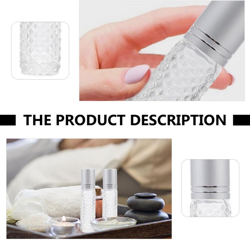 12pcs 10ml Glass Roller Bottles Refillable Empty Rollerball Bottles for Essential Oils Travel Subpackage with Non-slip Design - Image 5