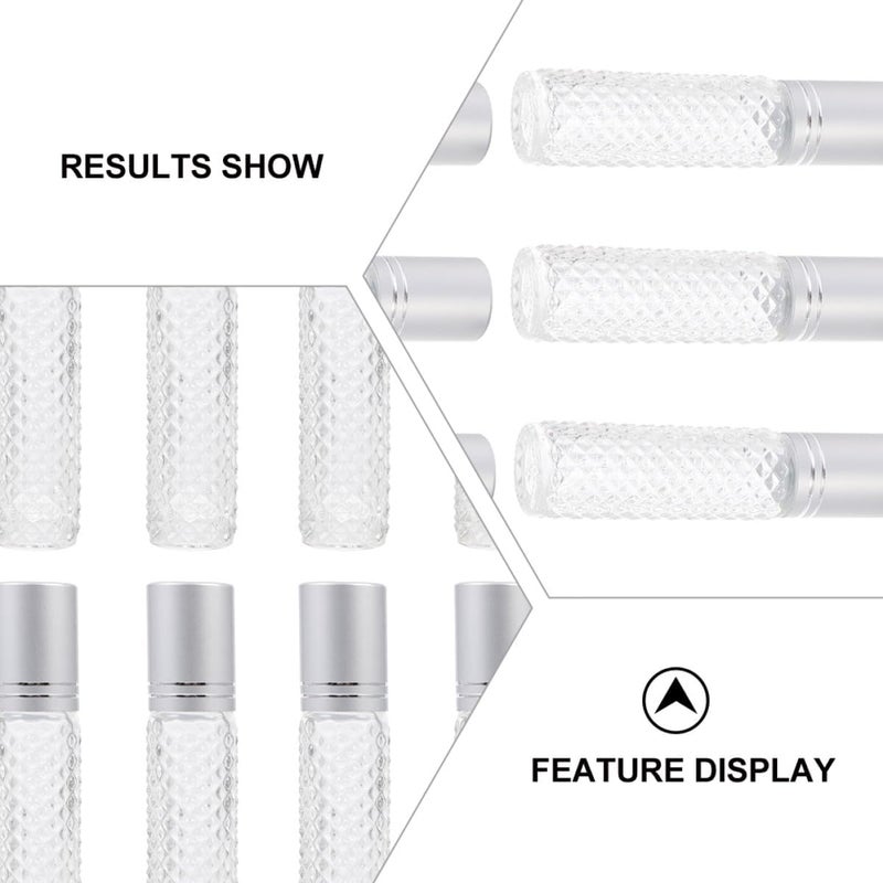 12pcs 10ml Glass Roller Bottles Refillable Empty Rollerball Bottles for Essential Oils Travel Subpackage with Non-slip Design - Image 2
