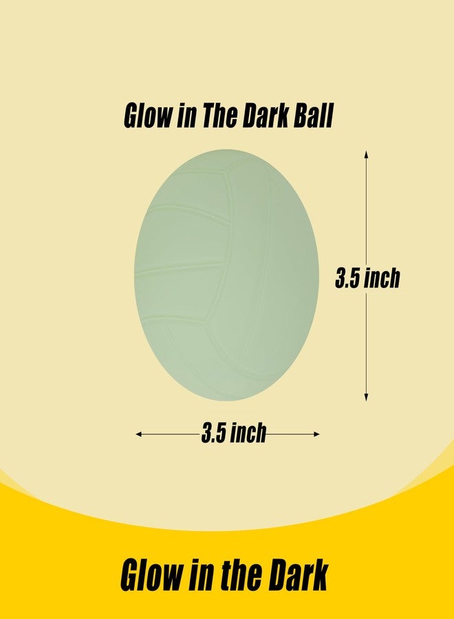 Viminston Spike Replacement Balls Glow in The Dark 3.5inch Green Soft Rubber Roundnet Game Balls - Image 3