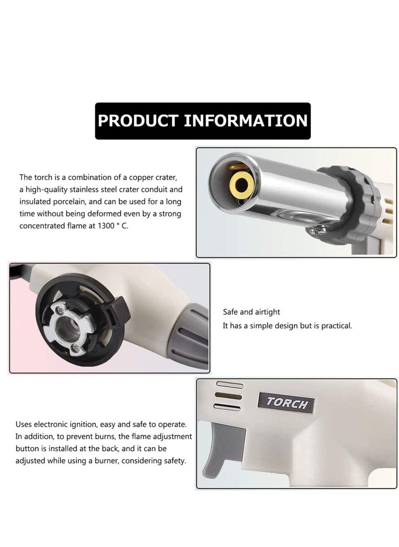 GO2CAMPS Butane Gas Torch Flame Gun for BBQ,Kitchen Blow Lighter Gas burner, Culinary Torches Chef Cooking Professional Adjustable Flame with Reverse Use, for Creme, Brulee, BBQ, Camp, Baking, Jewelry welding  - Image 2