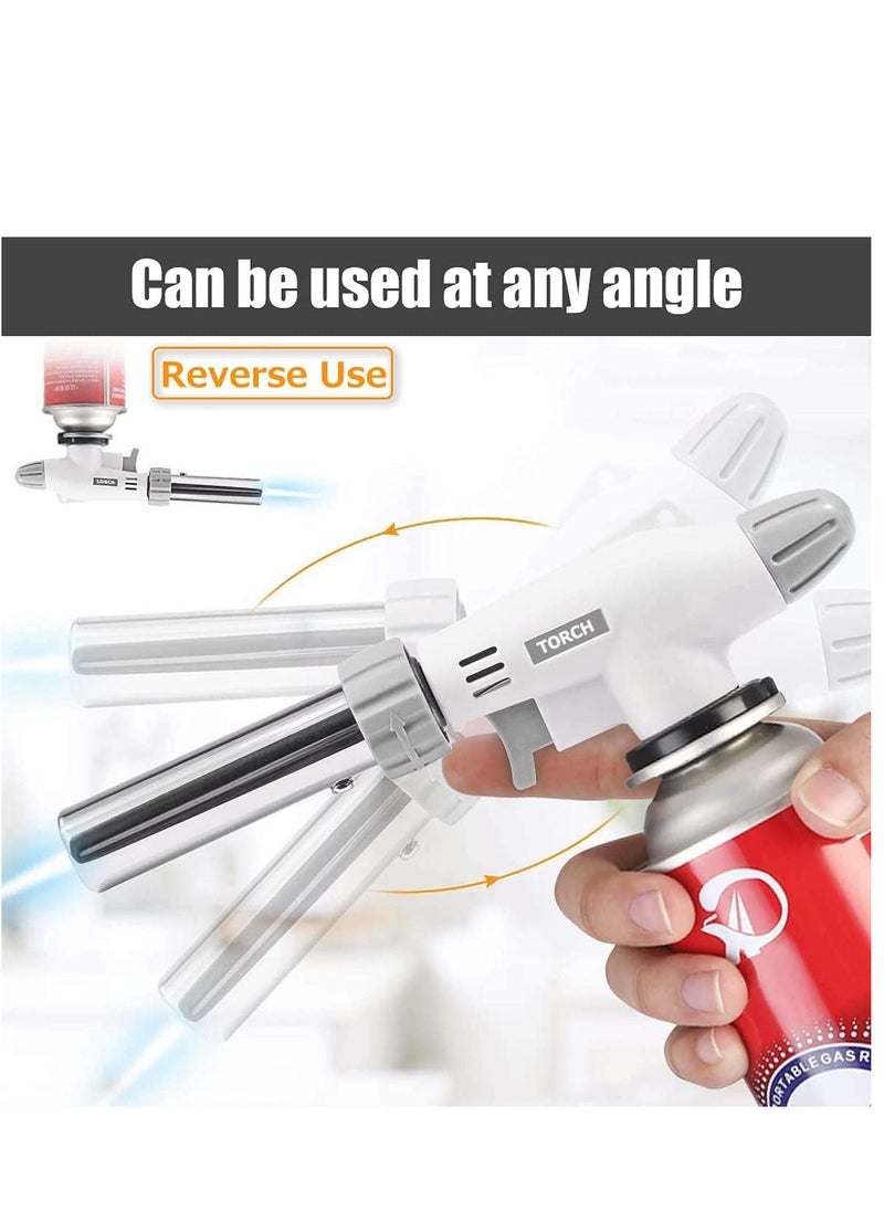 GO2CAMPS Butane Gas Torch Flame Gun for BBQ,Kitchen Blow Lighter Gas burner, Culinary Torches Chef Cooking Professional Adjustable Flame with Reverse Use, for Creme, Brulee, BBQ, Camp, Baking, Jewelry welding  - Image 3