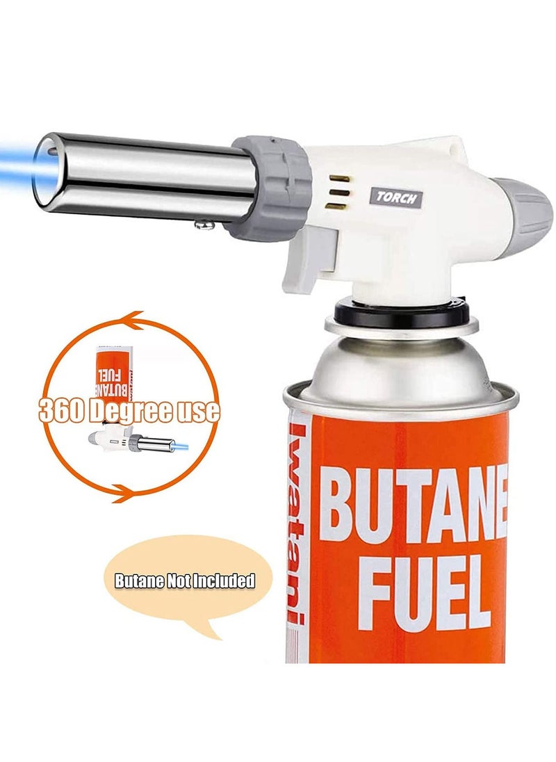 GO2CAMPS Butane Gas Torch Flame Gun for BBQ,Kitchen Blow Lighter Gas burner, Culinary Torches Chef Cooking Professional Adjustable Flame with Reverse Use, for Creme, Brulee, BBQ, Camp, Baking, Jewelry welding  - Image 5