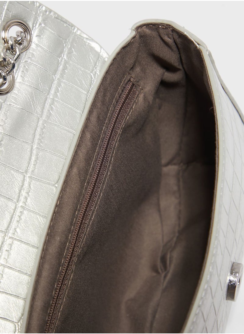 ELLA - Croc Chain Crossbody - Image 1