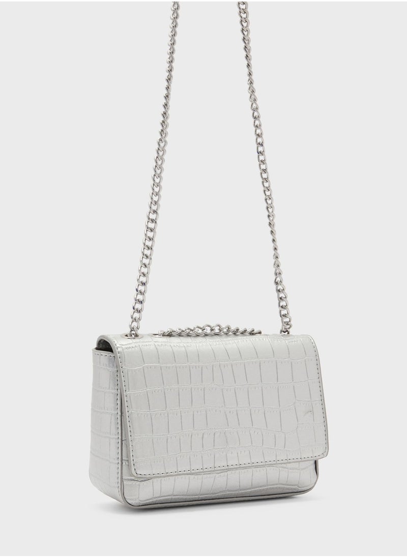 ELLA - Croc Chain Crossbody - Image 1