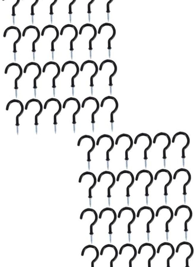 Heavy Duty Ceiling Hooks Screw Mounted Cup Hooks 2 Sets 60 Pcs For Indoor Outdoor Home Organization - Image 1