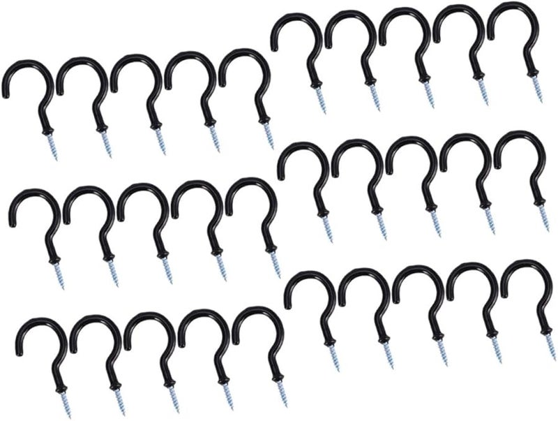 Heavy Duty Ceiling Hooks Screw Mounted Cup Hooks 2 Sets 60 Pcs For Indoor Outdoor Home Organization - Image 3