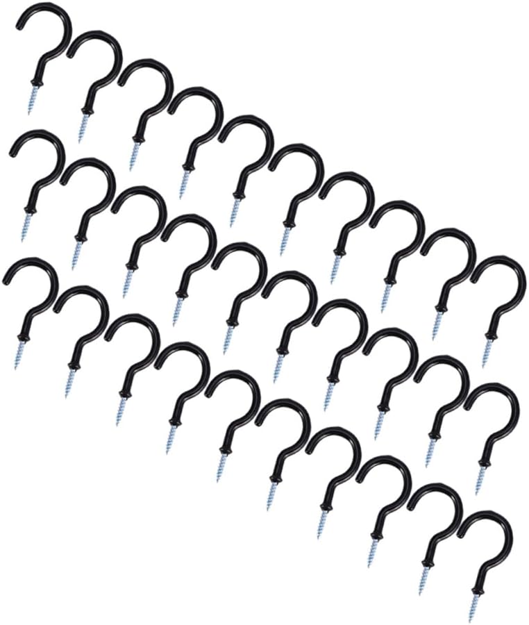 Heavy Duty Ceiling Hooks Screw Mounted Cup Hooks 2 Sets 60 Pcs For Indoor Outdoor Home Organization - Image 5