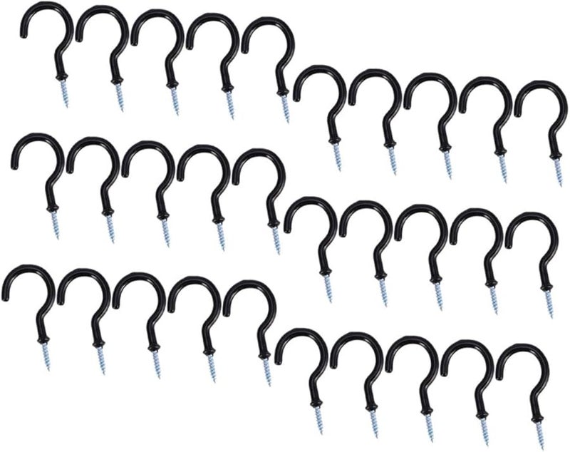 Heavy Duty Ceiling Hooks Screw Mounted Cup Hooks 2 Sets 60 Pcs For Indoor Outdoor Home Organization - Image 4