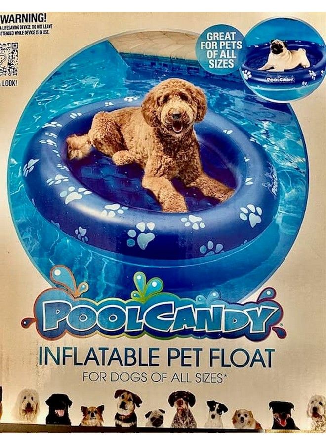 Poolcandy Inflatable Pet Float Easy Set Up Doggy Pool Floats (Upto 100Lb Paw Large) - Image 1