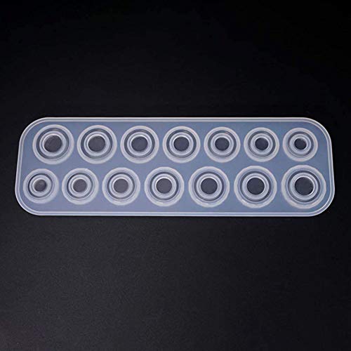 Szcelling Szecl Ring Resin Molds Silicone for Jewelry, 17 Cavities Silicone Mold with Round and Rhombic Cut Shape Jewelry Casting Molds Silicone Resin for DIY Earrings, Ring, Necklace Pendant, Keychains - Image 3