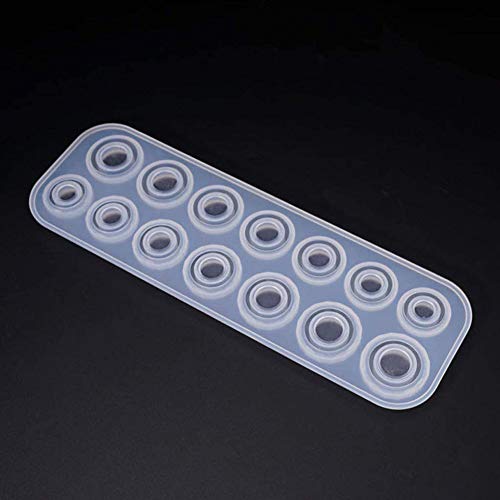 Szcelling Szecl Ring Resin Molds Silicone for Jewelry, 17 Cavities Silicone Mold with Round and Rhombic Cut Shape Jewelry Casting Molds Silicone Resin for DIY Earrings, Ring, Necklace Pendant, Keychains - Image 4