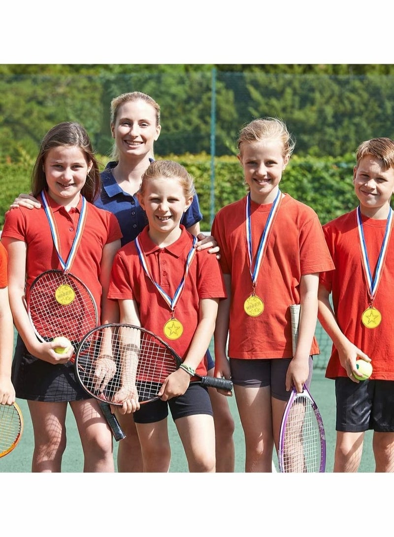 كابتن تيك Winner Medals, 36 Pcs Plastic Medals Gold Medals for Kids with Ribbon Sports Day Medals for Children Party Favor Decorations, Sports Competition Awards - Image 3