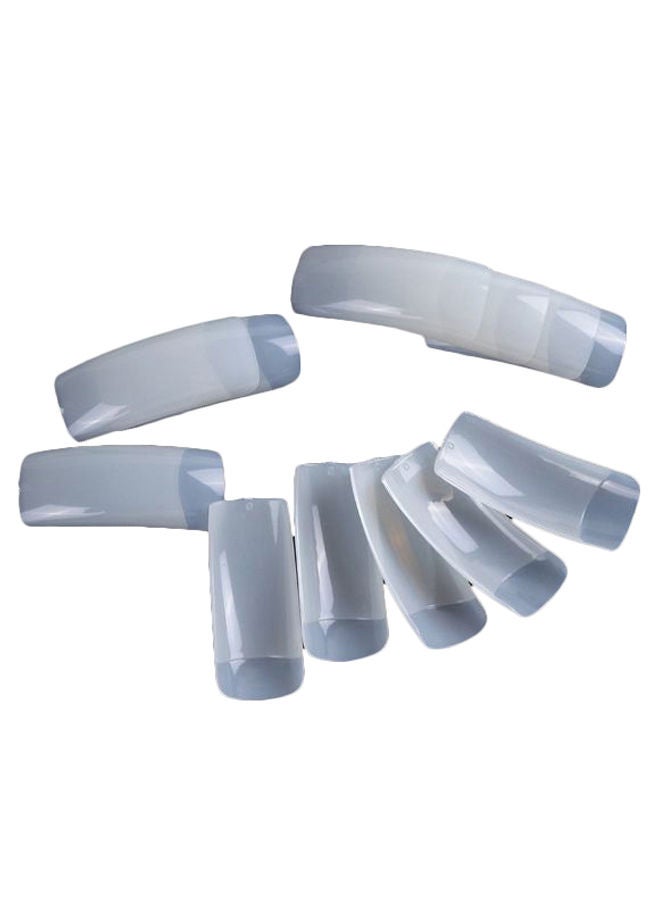 إسكدنيا طقم أظافر مستعارة أنيقة مكون من 500 قطعة أبيض - Image 1