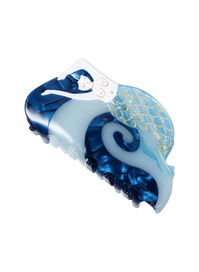 KCHIES Mermaid Hair Claw Clips Blue For Women Girls Thick Fine Thin Hair Styling Accessories Large Non Slip Acetate Strong Metal Hold Jaw Barrettes Headwear Summer Holiday Gift - Image 1