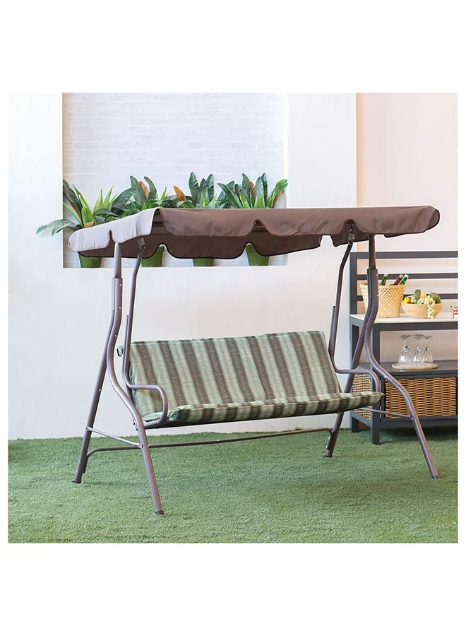 DANUBE HOME Megan Swing Chair Modern Design Hanging Chair 3 Seater Hammock Chair Heavy Duty Swing Chairs For Indoor Outdoor Balcony Garden Patio Pool SideL 170xW 110xH 153 cm Multi Color