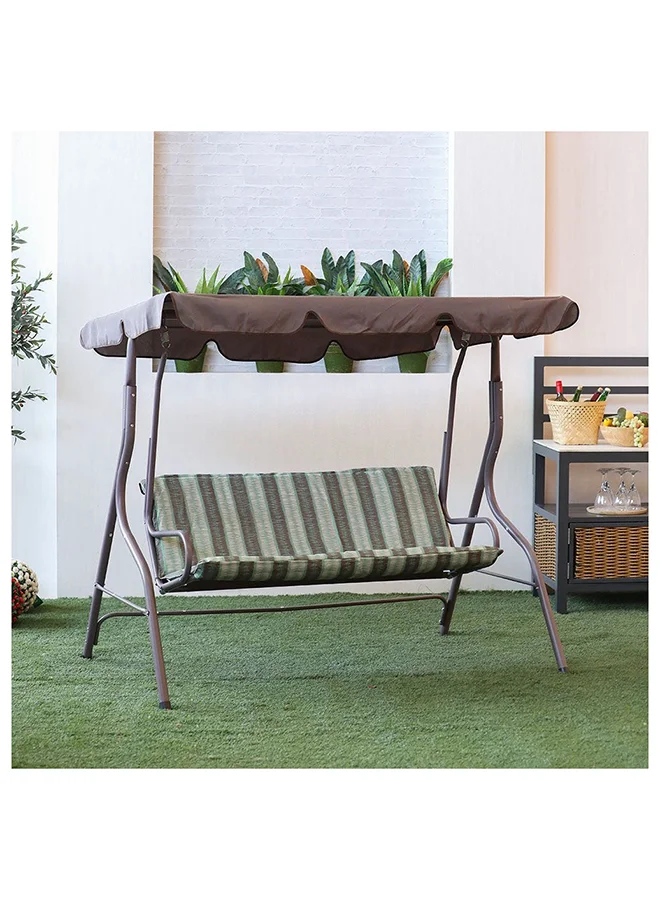 DANUBE HOME Megan Swing Chair Modern Design Hanging Chair 3 Seater Hammock Chair Heavy Duty Swing Chairs For Indoor Outdoor Balcony Garden Patio Pool SideL 170xW 110xH 153 cm Multi Color