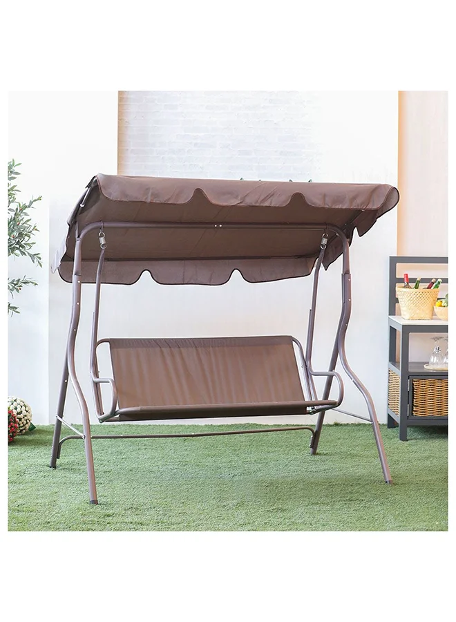 DANUBE HOME Megan Swing Chair Modern Design Hanging Chair 3 Seater Hammock Chair Heavy Duty Swing Chairs For Indoor Outdoor Balcony Garden Patio Pool SideL 170xW 110xH 153 cm Multi Color