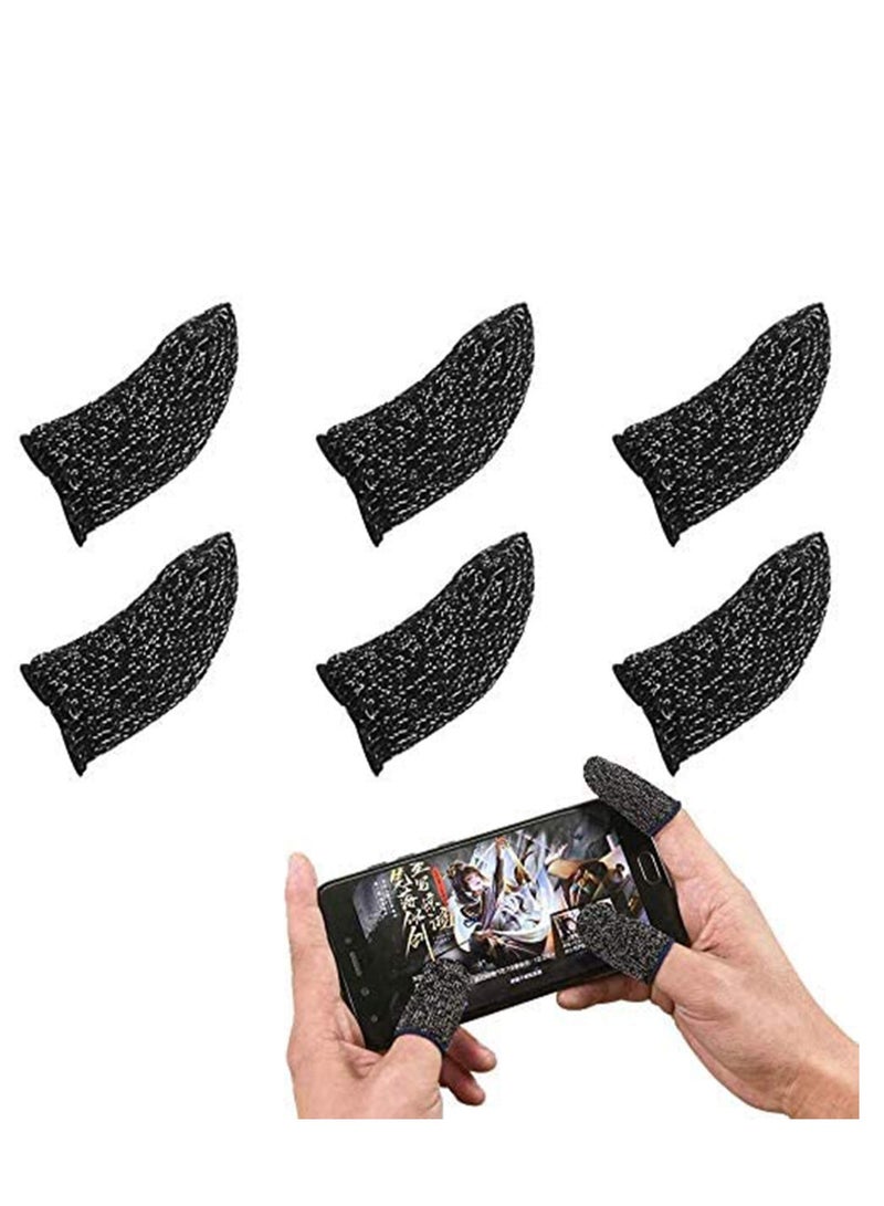 SYOSI Touch Screen Finger Glove Conductive Fiber Fingertips Sweatproof Non-slip Ultra-thin Breathable Universal Touche Screen Finger Sleeves for Android Mobile Games  - Image 1