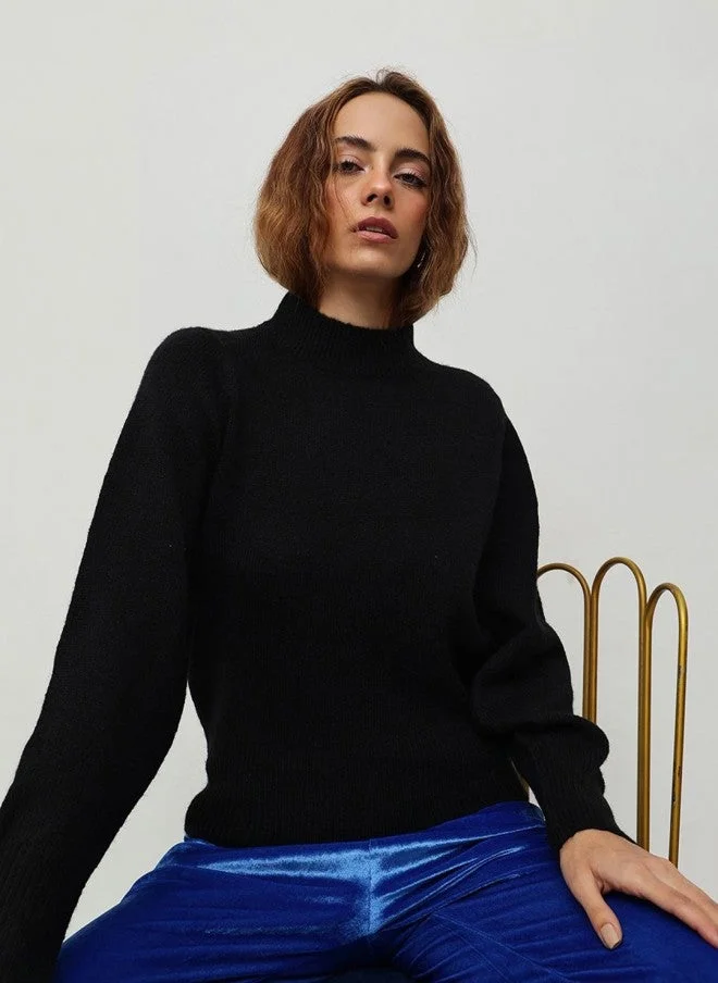 STREET 9  Ribbed Black Pullover for Women for Women | Best Price UAE