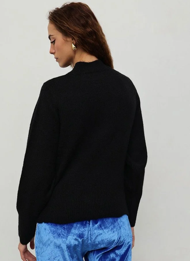 STREET 9  Ribbed Black Pullover for Women for Women | Best Price UAE