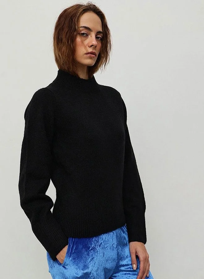 STREET 9  Ribbed Black Pullover for Women for Women | Best Price UAE