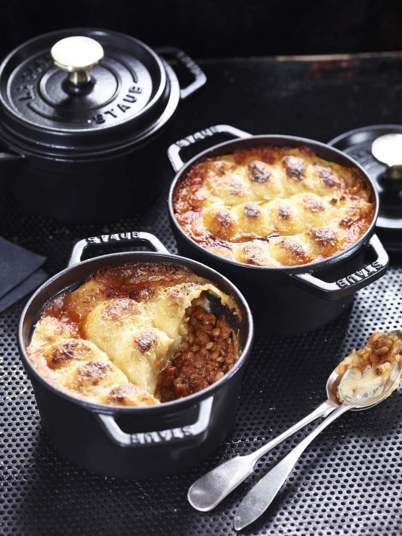 STAUB Cast Iron Dutch Oven 0.75-qt Round Cocotte, Made in France, Serves 1, Matte Black - Image 3