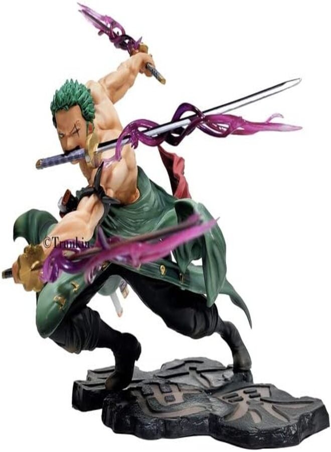 Trunkin Trunkin Rubber | One Piece Roronoa Zoro Battle Mode Action Figure | Three Thousand World Anime Figure Doll Model Statue | Anime Pvc Figurine, Multi Colour  - Image 2