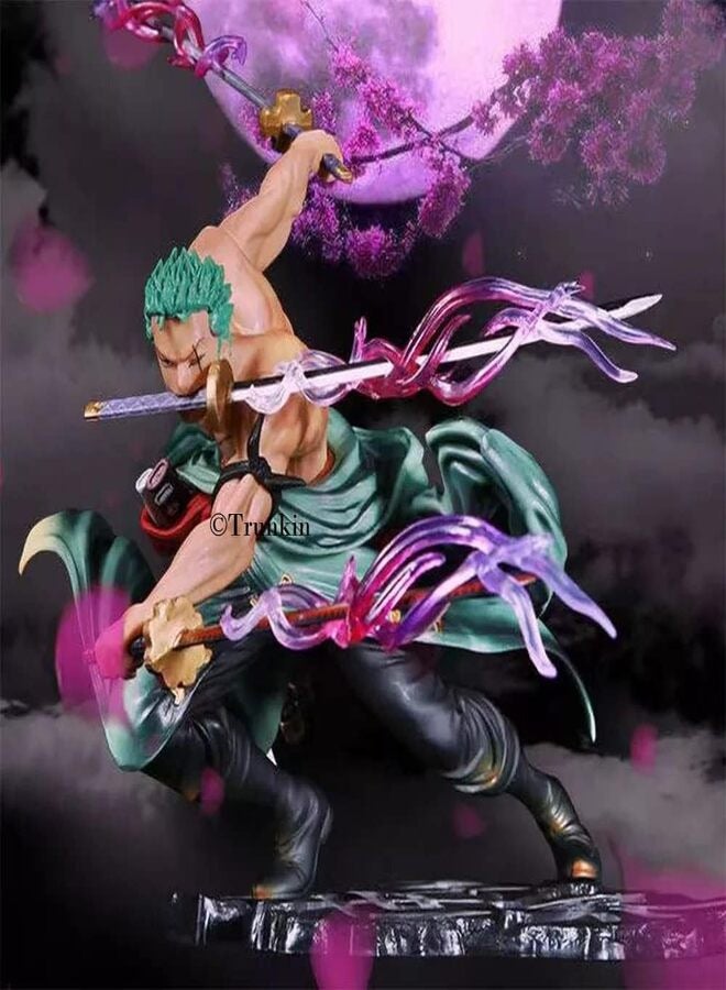 Trunkin Trunkin Rubber | One Piece Roronoa Zoro Battle Mode Action Figure | Three Thousand World Anime Figure Doll Model Statue | Anime Pvc Figurine, Multi Colour  - Image 1