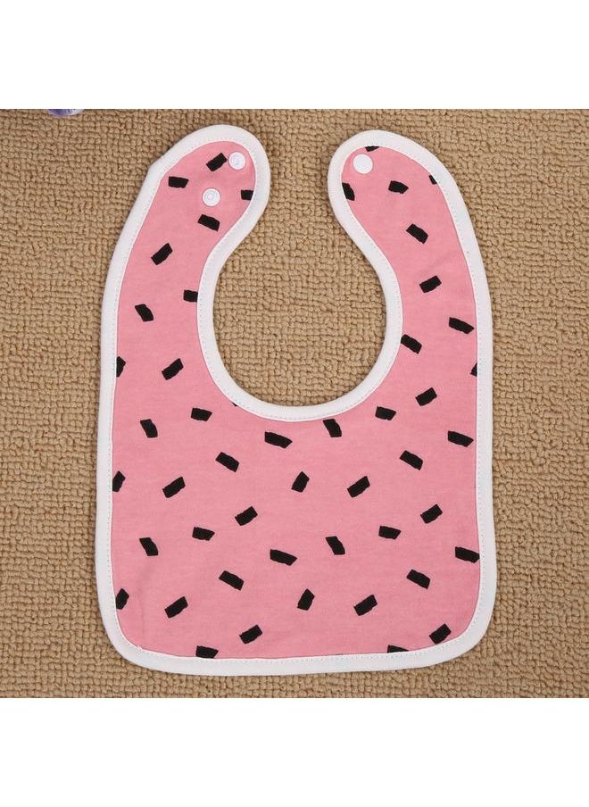 Thoraya Cotton Bibs Newborn Baby Toddler Bib Burp Cloth Soft Snap Bib(Floral)  - Image 4
