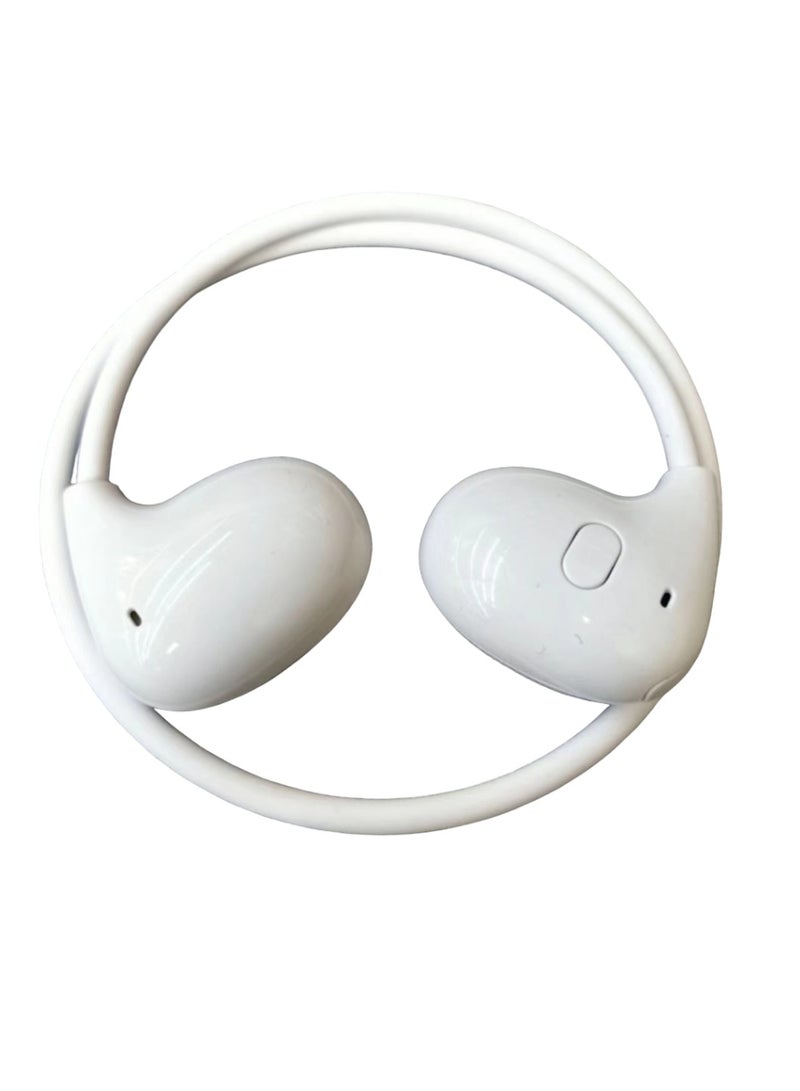 AROAQ Sports Bluetooth Earphones, Wireless HIFI Stereo Earbuds With Microphone, Compact Durable Ear Hook Headset, Comfortable Noise Reduction Headphones For Running Gym Workout, (1 Pair, White) - Image 1