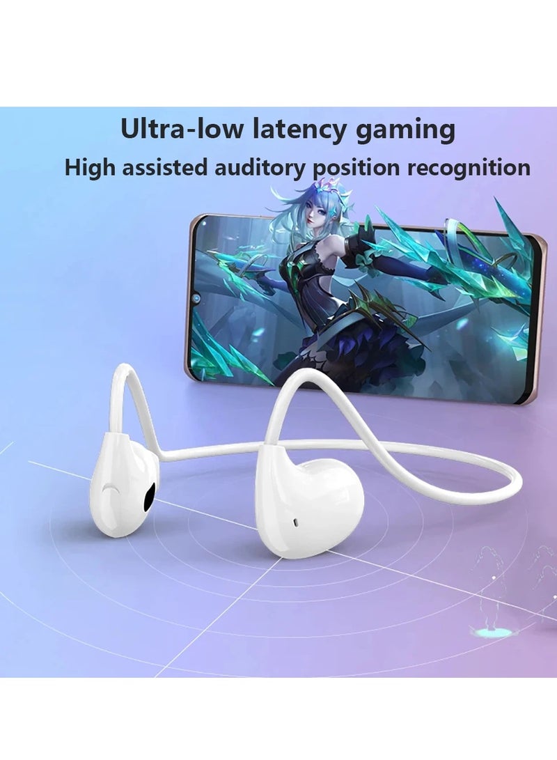 AROAQ Sports Bluetooth Earphones, Wireless HIFI Stereo Earbuds With Microphone, Compact Durable Ear Hook Headset, Comfortable Noise Reduction Headphones For Running Gym Workout, (1 Pair, White) - Image 3