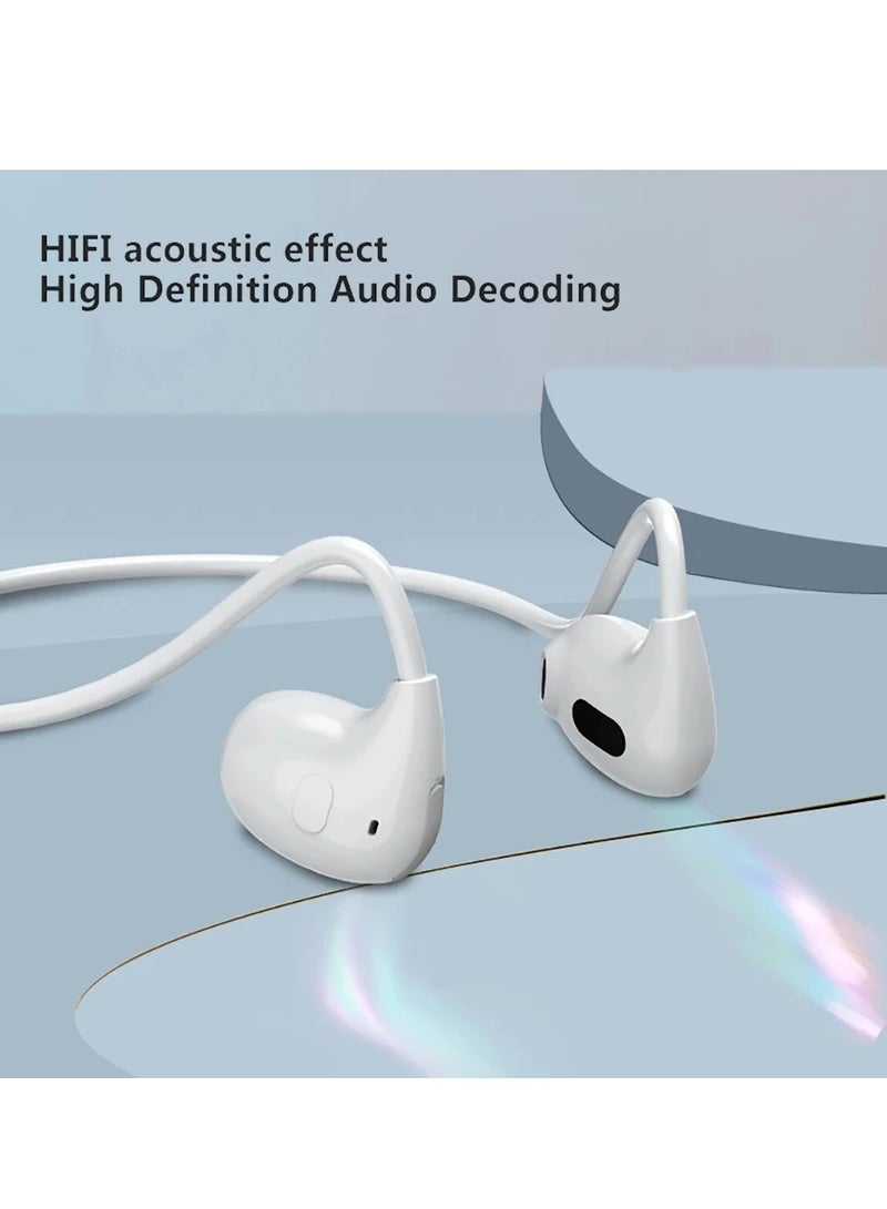 AROAQ Sports Bluetooth Earphones, Wireless HIFI Stereo Earbuds With Microphone, Compact Durable Ear Hook Headset, Comfortable Noise Reduction Headphones For Running Gym Workout, (1 Pair, White) - Image 4