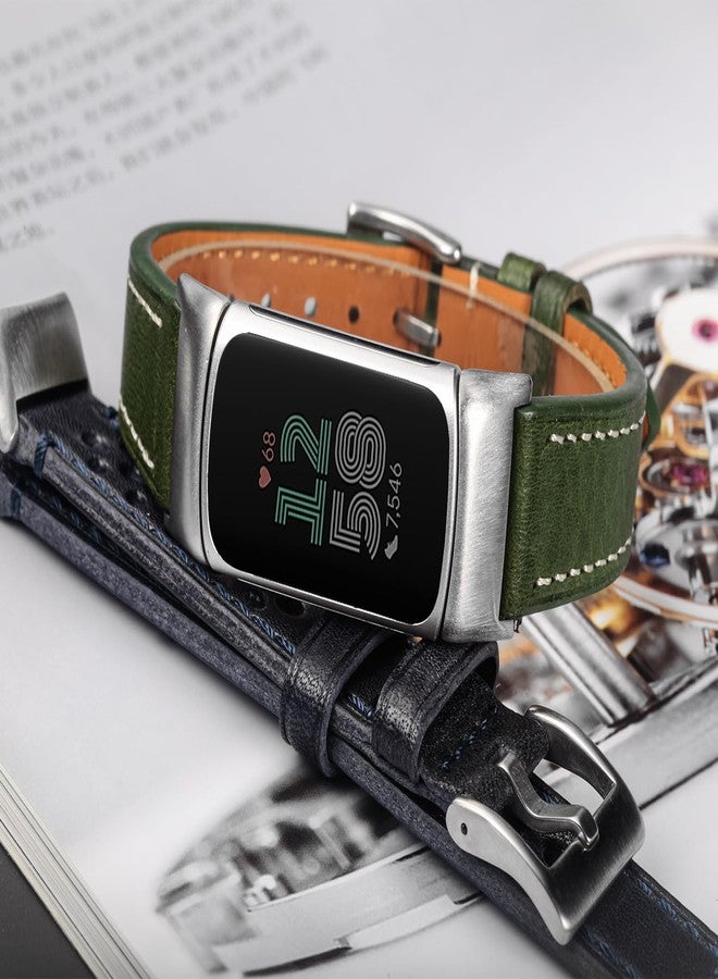 DAVILANE أساور معصم من جلد البقر الناعم متوافقة مع أجهزة Fitbit Charge 5/Fitbit Charge 6 للرجال والنساء، متوافقة مع أجهزة تتبع اللياقة البدنية المتطورة Fitbit Charge 5/Charge 6 - Image 2