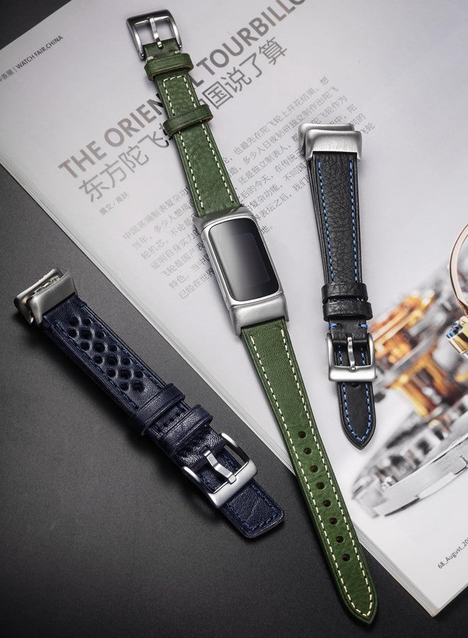 DAVILANE أساور معصم من جلد البقر الناعم متوافقة مع أجهزة Fitbit Charge 5/Fitbit Charge 6 للرجال والنساء، متوافقة مع أجهزة تتبع اللياقة البدنية المتطورة Fitbit Charge 5/Charge 6 - Image 3