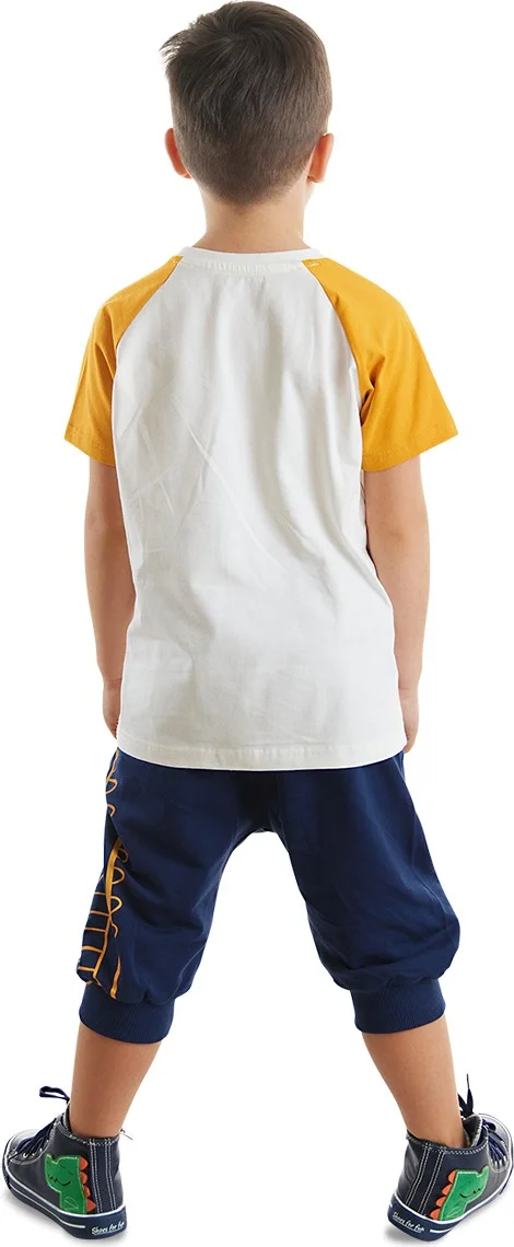 Denokids Roarsome Boy T-Shirt Capri Shorts Set