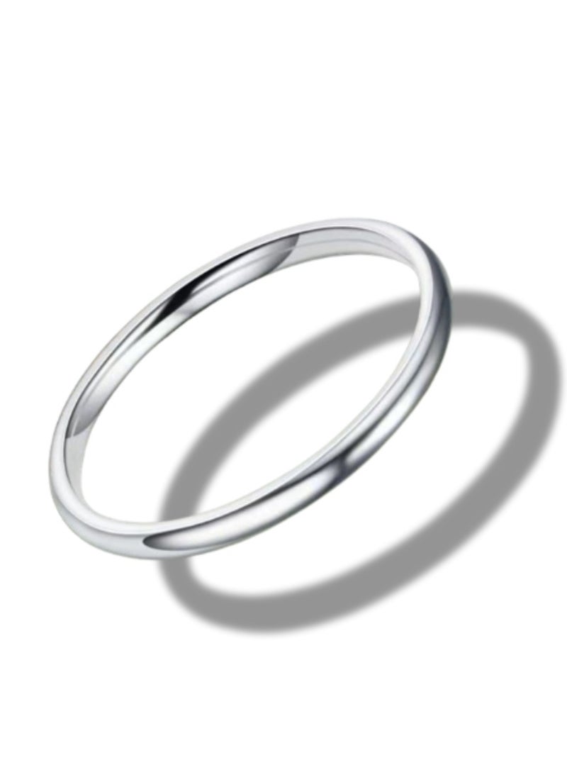 Soko Mesh Exquisite Women's Titanium Steel Band Rings - Handcrafted Silver Ring with Three Diamonds, Timeless Design, Luxury Wedding Band & Fashion Accessory, Perfect Gift for Her, Fine Jewelry Collection  - Image 1